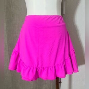 Women’s Lilly Pulitzer Luxletic Tiered Ruffle Athletic Skort Pink Size Large